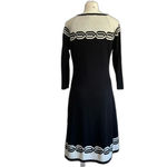 Nine West Knit Sweater Dress Black Off-White Small S Photo 3