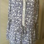 Ann Taylor LOFT Women's M Blue Floral Long Sleeve Romper Jumpsuit Photo 4