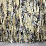 Vintage Y2K Sz L Maxi Skirt Tiered Gauze Beige Boho Cottagecore Floral Prairie Yellow Size L Photo 2