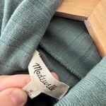 Madewell Relaxed High-Low Rib Sage Green Turtleneck Photo 3