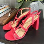 MARION PARKE Hannah 85mm Sandals Coral Orange Womens 7.5 Pink Photo 7