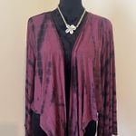 EcoVero Tie Dye Bell Sleeve Wrap Top Purple Size L Photo 0