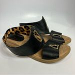 Modzori‎ reversible shoes sandals leopard print and all black womens size 9 Photo 9