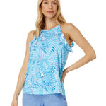 Lilly Pulitzer NEW  Billie Halter Top Amalfi Blue By The Seashore Medium M NWT Photo 0