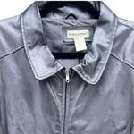 Jessica London Jessica‎ London Blazer Leather Jacket Silver 20 Photo 3