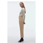 ZARA High Waisted High Rise Viscose Blend Taupe Beige Women’s Pants SZ S #2013 Photo 2
