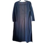 J. Jill Open front crochet weeve black cotton blend S cardigan gothic Photo 1