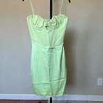 House Of CB S D-DD 'Nathalia' Pistachio Satin Midi Dress NWOT Photo 8