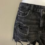 American Eagle  Black Destroyed Distressed Whisker Faded Mom Shorts - Size 10 Photo 5