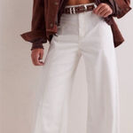 Free People FREE PEOPE WE THE FREE Libre Wide Leg Pants In Island Lights White Size 28 NWT Photo 0