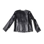Laura Ashley Genuine Patent & Glossy Black Leather Jacket SZ M MSRP$218 Photo 1