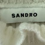 Sandro Ora Layered Look Pinafore Mini Dress Cream Black Size Small Photo 7