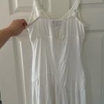 Flower Lace Trim Floral Detail White Midi Dress Size M Photo 8