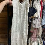 Lulus White Sequin Embroidered Sleeveless Midi Dress Photo 2