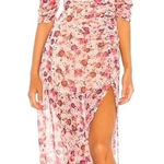 For Love & Lemons Evie Corset Maxi Dress in Tea Rose Pink Cottagecore Size S Photo 0