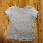 Elodie  Ruffle Crop Top Size Small Grey Photo 0