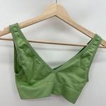 We Wore What Green V-Neck Nylon Blend Stretch Bra Top Women's Size X-Small XS Photo 0