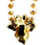 Vintage Attwood & Sawyer (A&S) Faux Pearl Necklace with Rhinestone Flower Clasp Photo 8