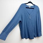 Terra & Sky  Thermal Henley Pullover Womens 3X Cotton Stretch Baselayer Capsule Photo 4