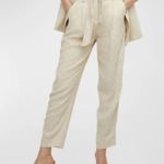 Veronica Beard  Zella Linen blend straight leg belted pants size 6 Photo 0