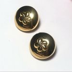 Monet Vintage  Gold Tone Plumeria Star earrings Photo 0