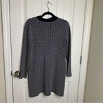 ZARA  chevron navy‎ knit sweater dress size large Photo 2