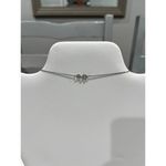 Silver tone J initial charm Necklace‎ Photo 2