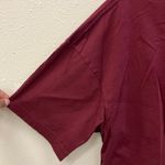 Nike  swoosh burgundy boxy crop top size small Photo 2