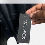 Wildfox  Black Faux Leather Jacket Sleek Contemporary Design NWT Size XL Photo 5