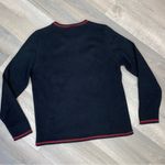 Red Label Fuzzy Santa Christmas Pullover Sweater Black Red Small Photo 7