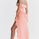 House Of CB Sarina Apricot Ruffle Maxi Dress Photo 7