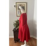 Black Swan Women Red Dress M Exposed Zipper Fit & Flare Short Sleeve Preppy Photo 4