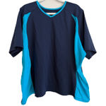 Juno Active QuikEnergy Short Sleeve Swim Sun Top Turquoise Black Women's Size 4X Photo 0