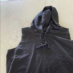 Eileen Fisher  Black Sleeveless Hoodie Dress size Large Photo 2