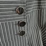 Ny Collection NWT Black White Striped Asymmetrical Button Front A-Line Skirt 6 Photo 2