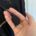 American Eagle AEO Black Tiered Long Sleeve Swing Dress Photo 5