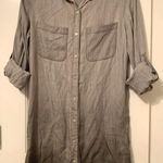 En Crême Gray Ombré Shirt Dress Photo 0