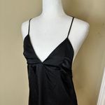 SOLARIS STYLE Classic Strappy Satiny Little Black Dress Size Small Photo 2