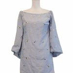 Lucy Paris  Gingham Floral Embroidered Off Shoulder Stripe Mini CasuAl Dress Photo 2