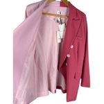 Aureum Two Tone Colorblock Double Breasted Blazer Pink Size Medium Photo 5