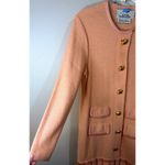 Vintage Steve Fabrikant Neiman Marcus Peach/Coral Wool Sweater Dress Size Medium Pink Photo 2