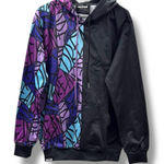 Dream Hoodie Women’s Size Large Black Purple Blue Abstract Streetwear Black Photo 0