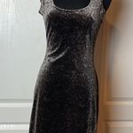 VINTAGE SNAKESKIN PRINT VELVET BODYCON TANK DRESS ROCK N ROLL GRUNGE Black Size M Photo 0