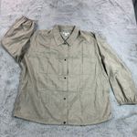 Athleta NWOT  Lightweight Lunar Sheen Shirt Jacket Brownstone Beige XL Relaxed Photo 4