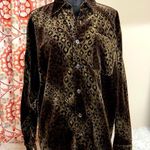 True Grit Vintage Crushed Cotton-Velvet Cheetah Print. Lined Jacket-Shirt Photo 0