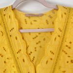 Pennyblack‎ Yellow Floral Eyelet Midi Dress Belted Cocktail Party Summer Small Photo 6