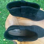 Splendid  Women’s Black Suede Block Toe Heeled Boots Size 10 Photo 3