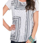 Womens Cavenders Anne French Western Style Bandana Print Shirt Photo 0