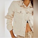 Free People  Rumors Cream Denim Jacket medium Photo 1