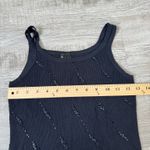 KCUL Vintage Black Knit Beaded Tank Top Fitted Minimalist Club Y2K 2000s Size none Photo 3